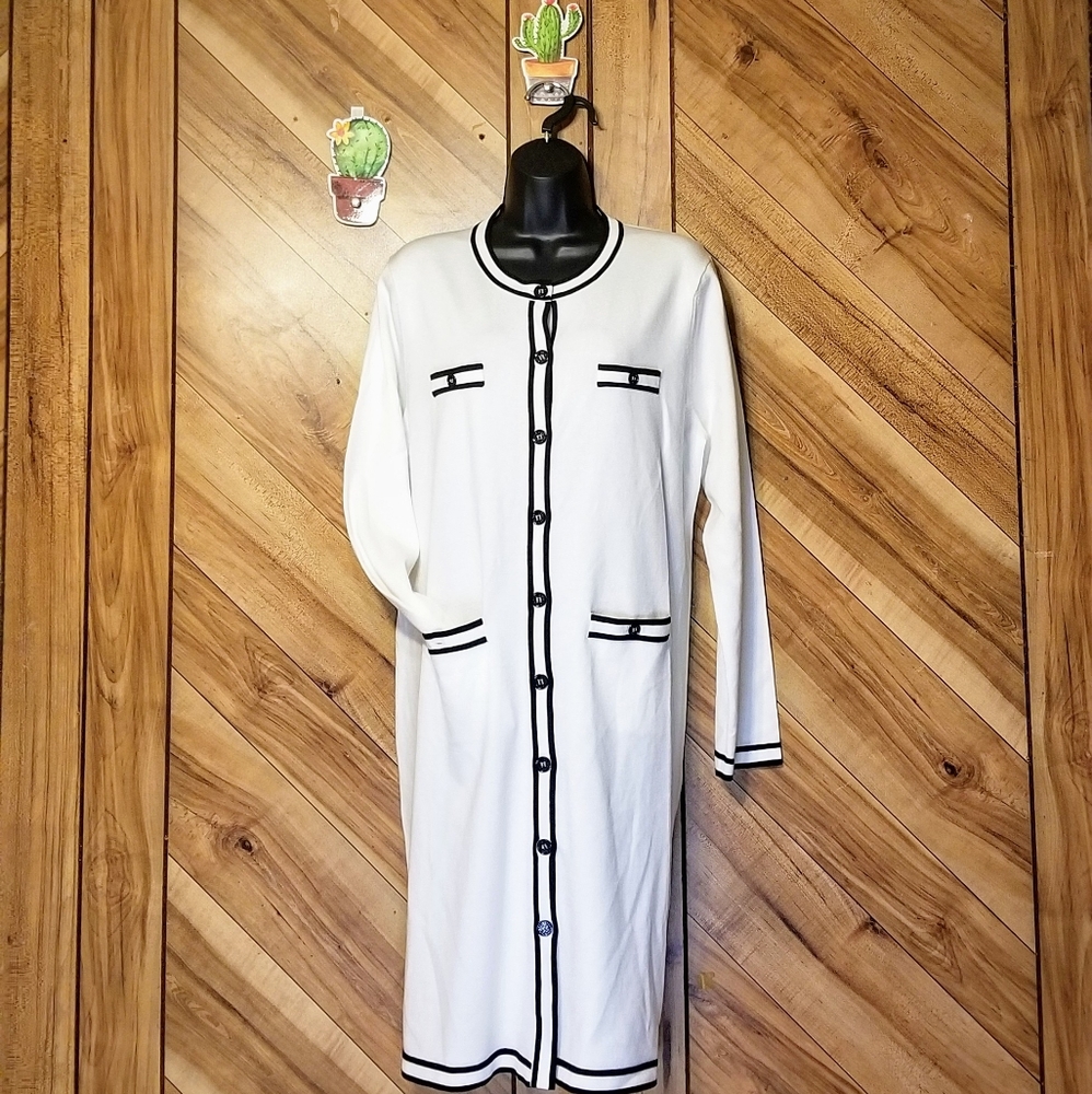 KARL LAGERFELD Cardigan Sweater Dress Duster - Picture 5 of 12